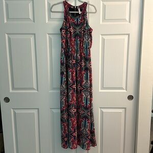 Xhilaration Bright Tribal Print Maxi Dress Medium